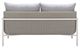 Zuo® Modern Frais Gray/White Aluminum Fabric Outdoor Loveseat-3