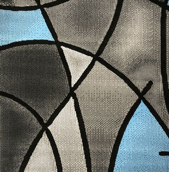 Furniture of America® Sivas Charcoal Blue Small Area Rug-1