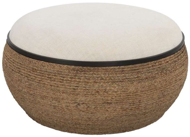 Uttermost® Island Brown/Light Gray Large Storage Ottoman-0