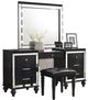 New Classic® Home Furnishings Valentino 3-Piece Black Vanity Set-0