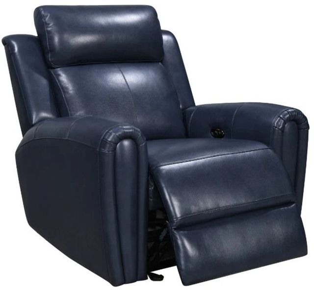 Leather Italia™ Cambria Jonathan Blue Power Glider Recliner-0