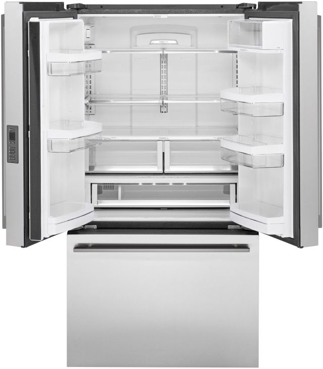 Monogram Minimalist 23.1 Cu. Ft. Stainless Steel Counter Depth French Door Refrigerator-1