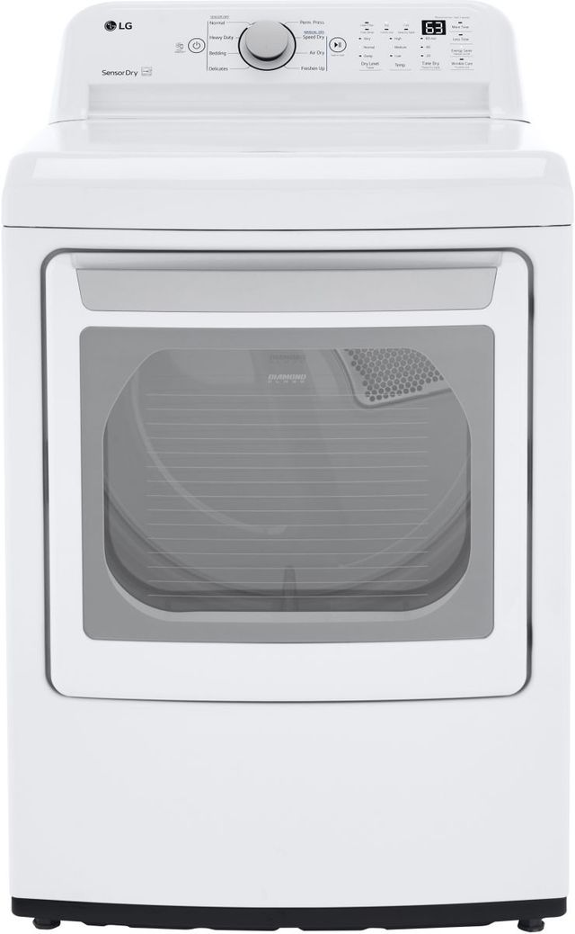LG 7.3 Cu. Ft. White Front Load Electric Dryer-0