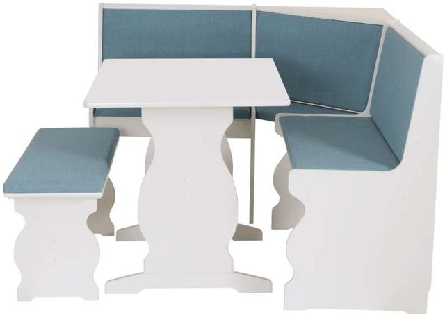 Linon Sasha 5-Piece Capri Blue/White Nook Set-3