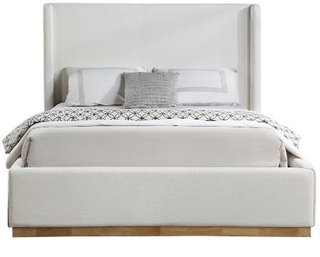 Meridian Furniture Flynn Cream Queen Upholstered Panel Bed-1