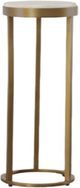 Century® Grand Tour Furniture Rae White Stone Top Accent Table with Satin Brass Base-0