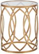 Olliix by Madison Park Tempered Glass Accent Table with Gold Base-0