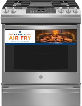 GE® 30" Stainless Steel Slide In Convection Gas Range