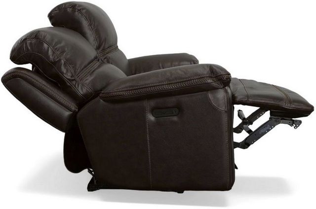 Flexsteel® Fenwick Dark Brown Power Reclining Loveseat with Power Headrests-7
