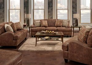 2-Pc Indira Ford Walnut Living Room Set
