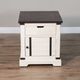Sunny Designs™ Barn Door French Country White End Table with Brown Top -1