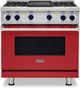 Viking® 7 Series 36" San Marzano Red Pro Style Natural Gas Range with 12" Reversible Griddle-0