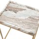Crestview Collection Torrento 3-Piece White Nesting Table Set with Gold Base-3