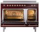 Ilve® Nostalgie II Series 48" Burgundy Pro Style Induction Range-0