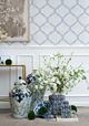 A & B Home Bryn Blue/Gold Porcelain Urn-5
