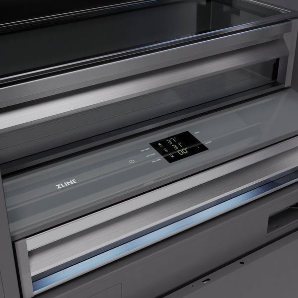 ZLINE Autograph Edition 72" 39.6 Cu. Ft. Panel Ready Built-In French Door Refrigerator with Graphite Gray Interior and Matte Black Accents-3