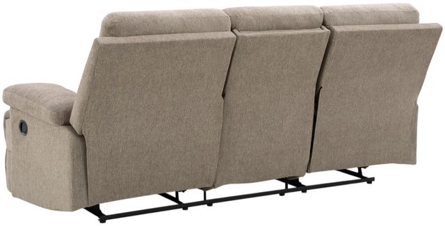 Signature Design by Ashley® Tarrant Mocha Manual Reclining Sofa with Drop Down Table-3
