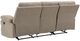 Signature Design by Ashley® Tarrant Mocha Manual Reclining Sofa with Drop Down Table-3