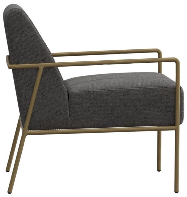 International Furniture Direct Aragon Gray/Gold Arm Chair-2