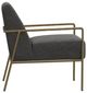 International Furniture Direct Aragon Gray/Gold Arm Chair-2