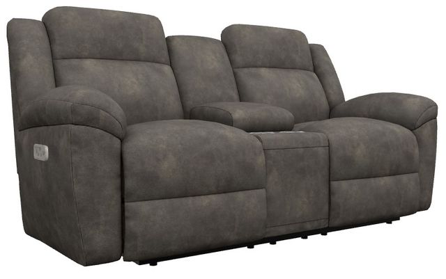 La-Z-Boy® Joel Smoke Power Reclining Loveseat with Console, Headrest, and Lumbar-0