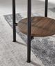 Signature Design by Ashley® Wrenwich 3-Piece Brown/White Occasional Table with Black Base Set-4