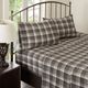 Olliix by Woolrich Brown Plaid King Flannel Cotton Sheet Set-4