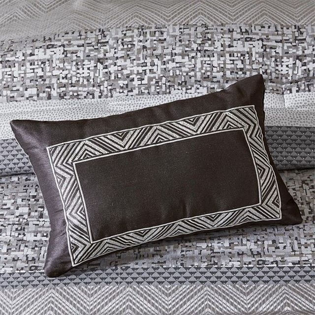 Olliix by Madison Park Rhapsody 7 Piece Grey/Taupe California King Comforter Set-3