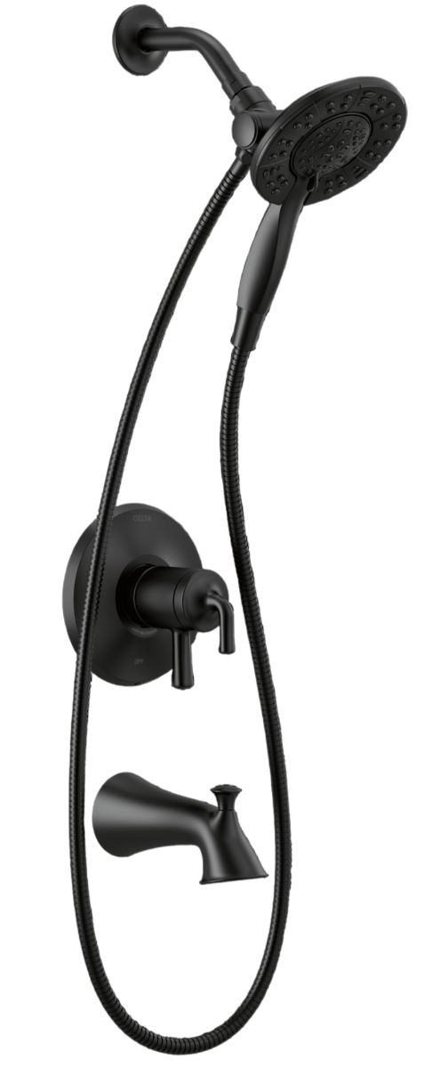 Delta Kayra® Monitor® 17 Series Matte Black Two-in-One Tub and Shower Trim-0