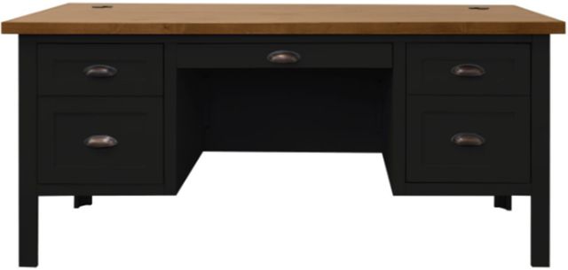 Legends Home Essex Seal Skin/Whiskey Executive Desk-0