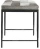 Classic Home Achen Black/Sparrow Gray Hide 28" Bench -3