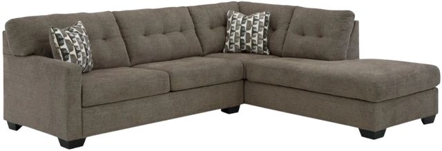 Signature Design by Ashley® Mahoney 2-Piece Chocolate Right-Arm Facing Full Sofa Sleeper Chaise Sectional-0