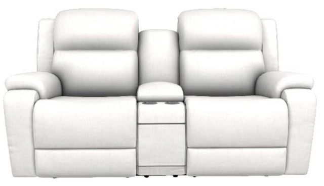La-Z-Boy® Dorian Cream Manual Reclining Loveseat with Console-1