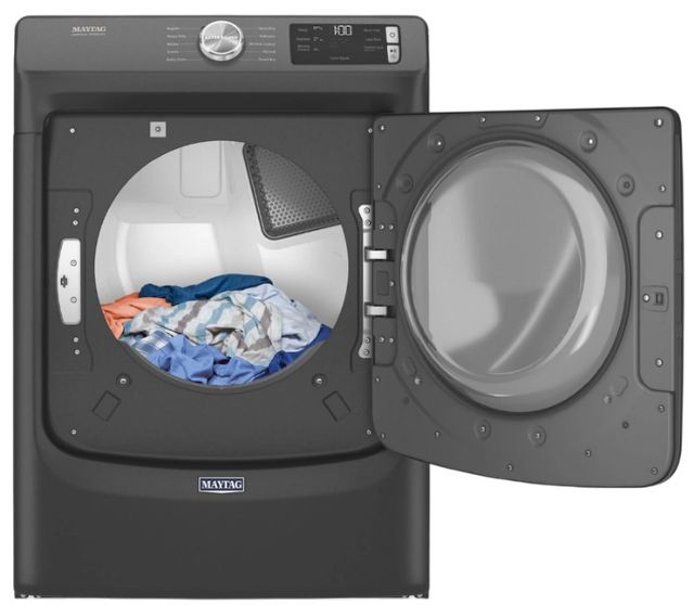 Maytag® 7.3 Cu. Ft. Volcano Black Front Load Electric Dryer-2