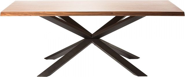 Moe's Home Collection Oslo Walnut Dining Table with Black Iron Base -1