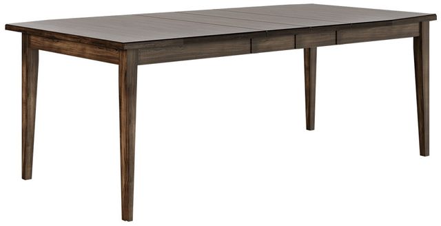 Country View Woodworking Customizable Jasper 38" Cherry Top Dining Table with 1-Leaf and Brown Maple Legs-0