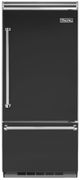Viking® 5 Series 36 in. 20.4 Cu. Ft. Cast Black Built In Counter Depth Right Hinge Bottom Freezer Refrigerator-0