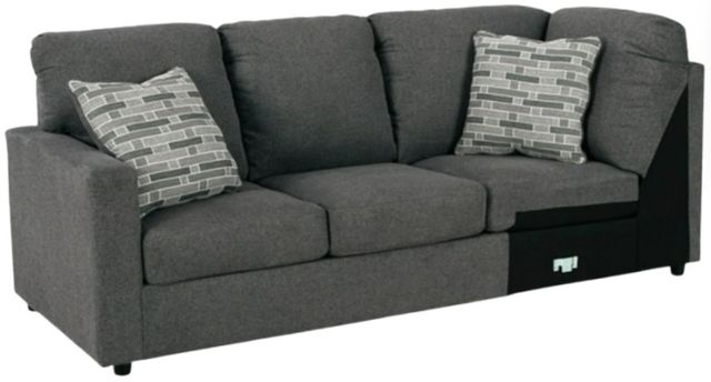 Signature Design by Ashley® Edenfield 3-Piece Charcoal Right-Arm Facing Sectional and Chaise-2