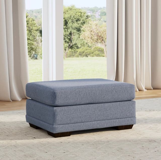 Flexsteel® Customizable Jewel Fabric Ottoman-1