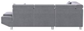 Mazin Furniture Cruz 2-Piece Gray Left-Arm Facing Pullout Sleeper Sectional and Chaise-3