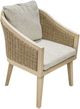 Signature Design by Ashley® Alden Peak Beige/Light Gray Fabric/Wicker/Wood Outdoor Dining Arm Chair with Cushion-0