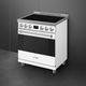 Smeg Professional 20" Matte White Freestanding Induction Range-3