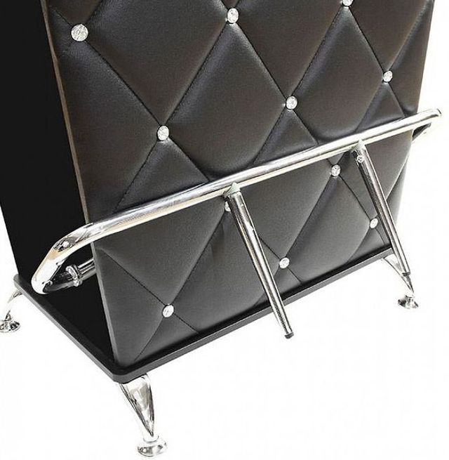Furniture of America® Fuero Black/Chrome Bar Table-3
