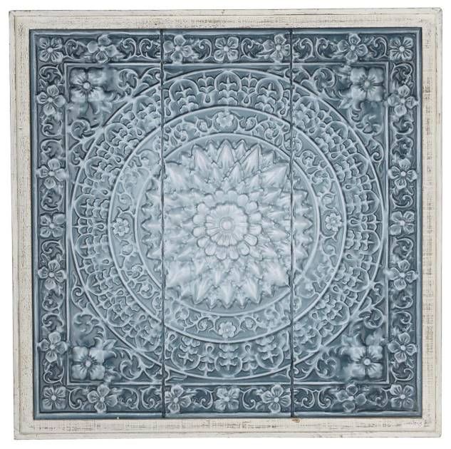 Deco Marche Blue Scroll Wall Decor-0