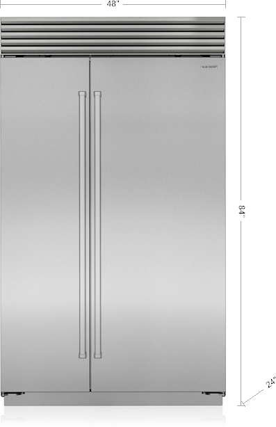 Sub-Zero® Classic 48" 28.8 Cu. Ft. Smart Stainless Steel Side-by-Side Refrigerator with Ice Maker-1