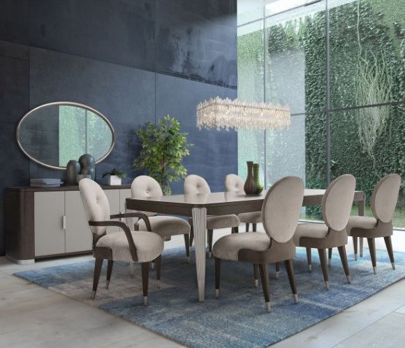 Michael Amini® Roxbury Park Cement Gray/Slate Dining Side Chair-1
