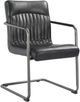Moe's Home Collection Ansel 2-Piece Black Leather Dining Arm Chair Set-0