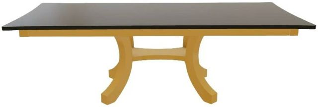Mavin Customizable 38" x 72" Concave Extendable Dining Table with 12" Leaf-1