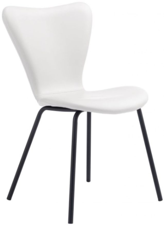 Zuo® Modern Torlo White Dining Chair -0