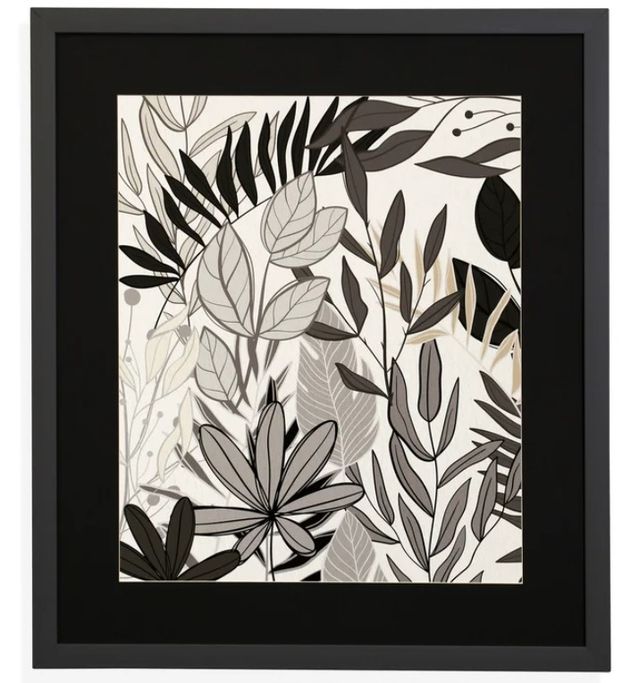 Stylecraft Leaf Collage I Beige/Gray/Light Gray/White Wall Art-0